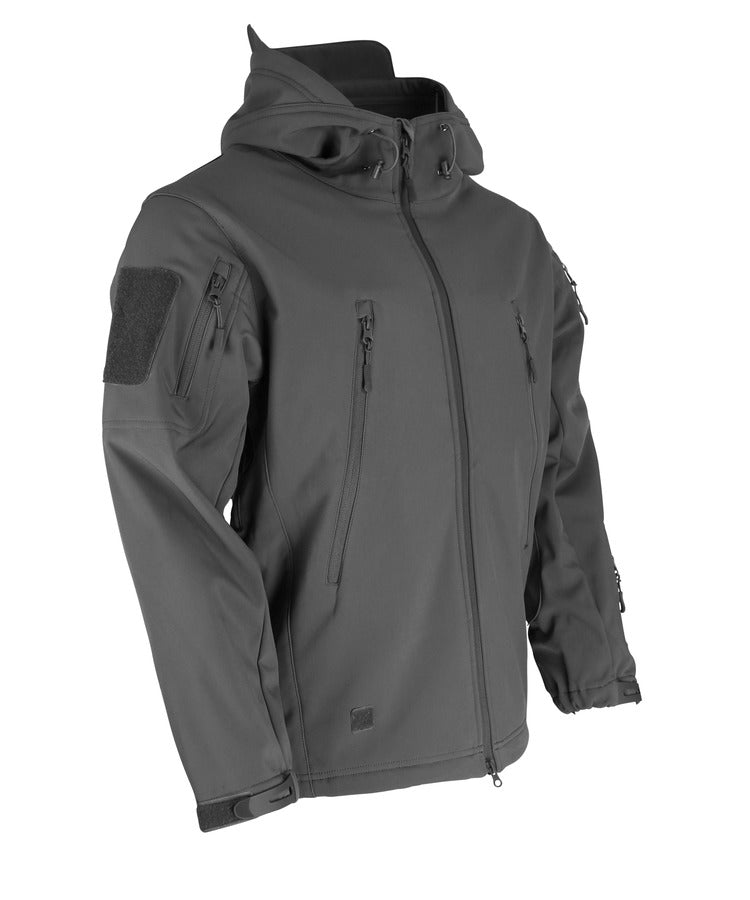 Kombat UK PATRIOT Tactical Soft Shell Jacket Gunmetal Grey The Back Alley Army Store