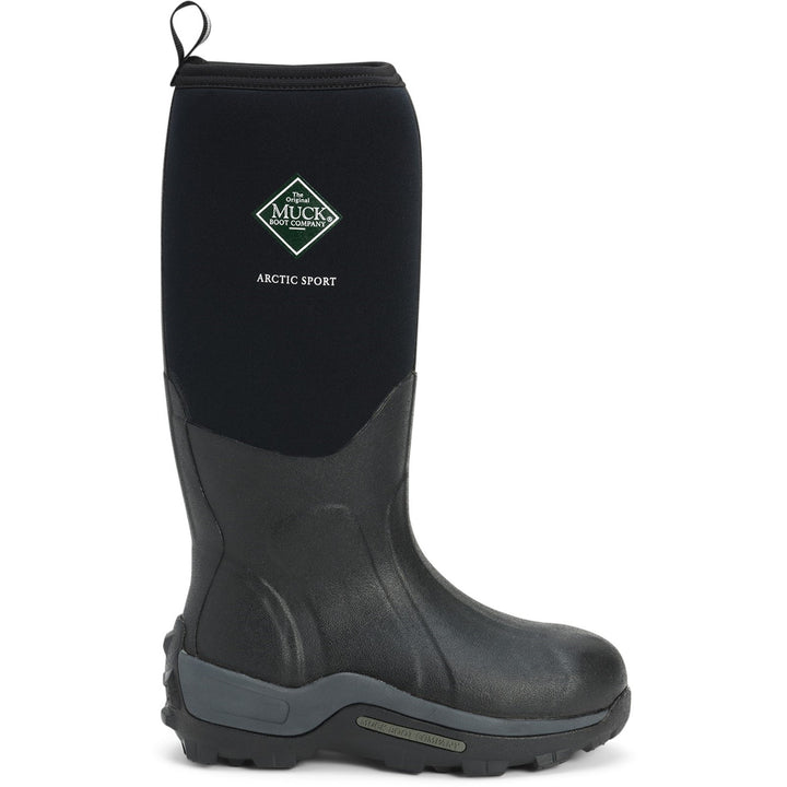 Muck Boots Arctic Sport Pull On Wellington Boot Black Black