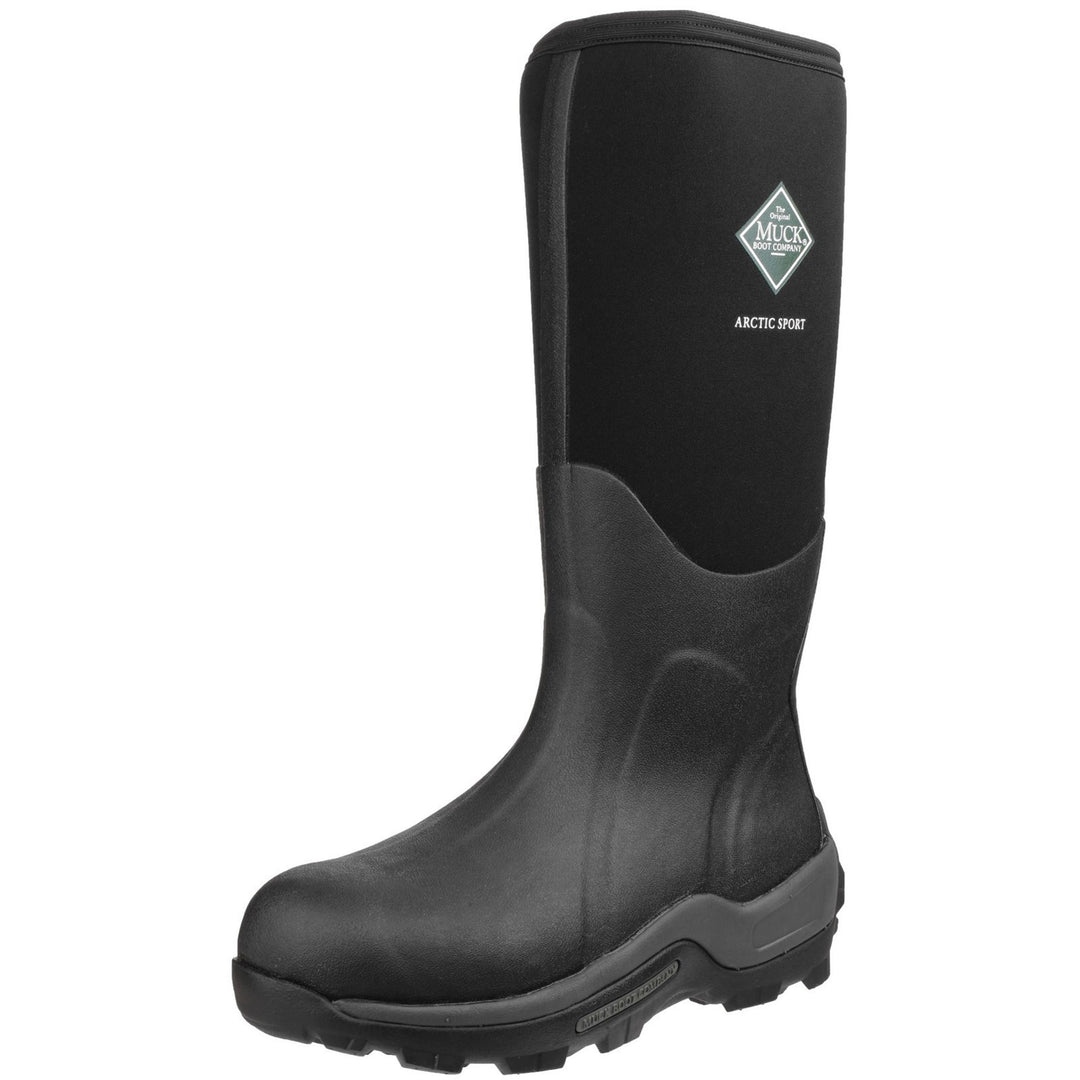 Muck Boots Arctic Sport Pull On Wellington Boot Black Black