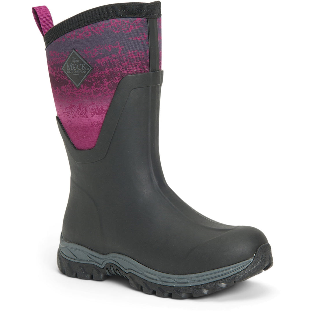 Muck Boots Arctic Sport Mid Wellington Boots Black Magenta