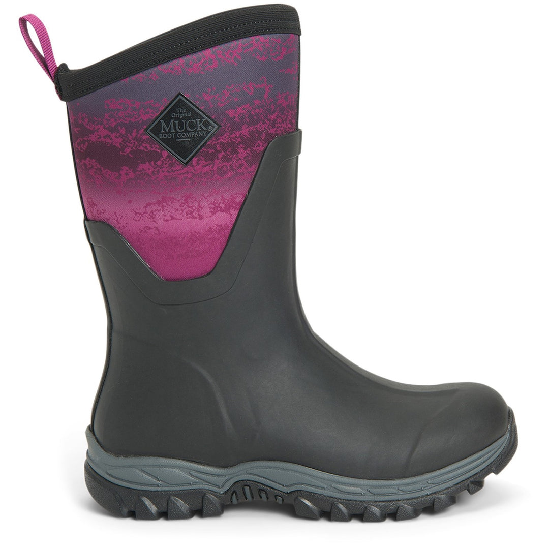 Muck Boots Arctic Sport Mid Wellington Boots Black Magenta 3