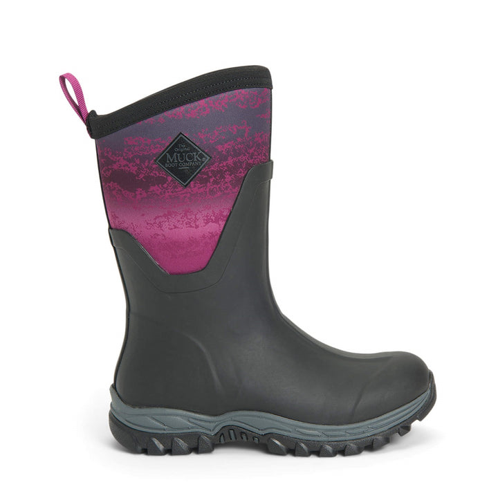 Muck Boots Arctic Sport Mid Wellington Boots Black Magenta