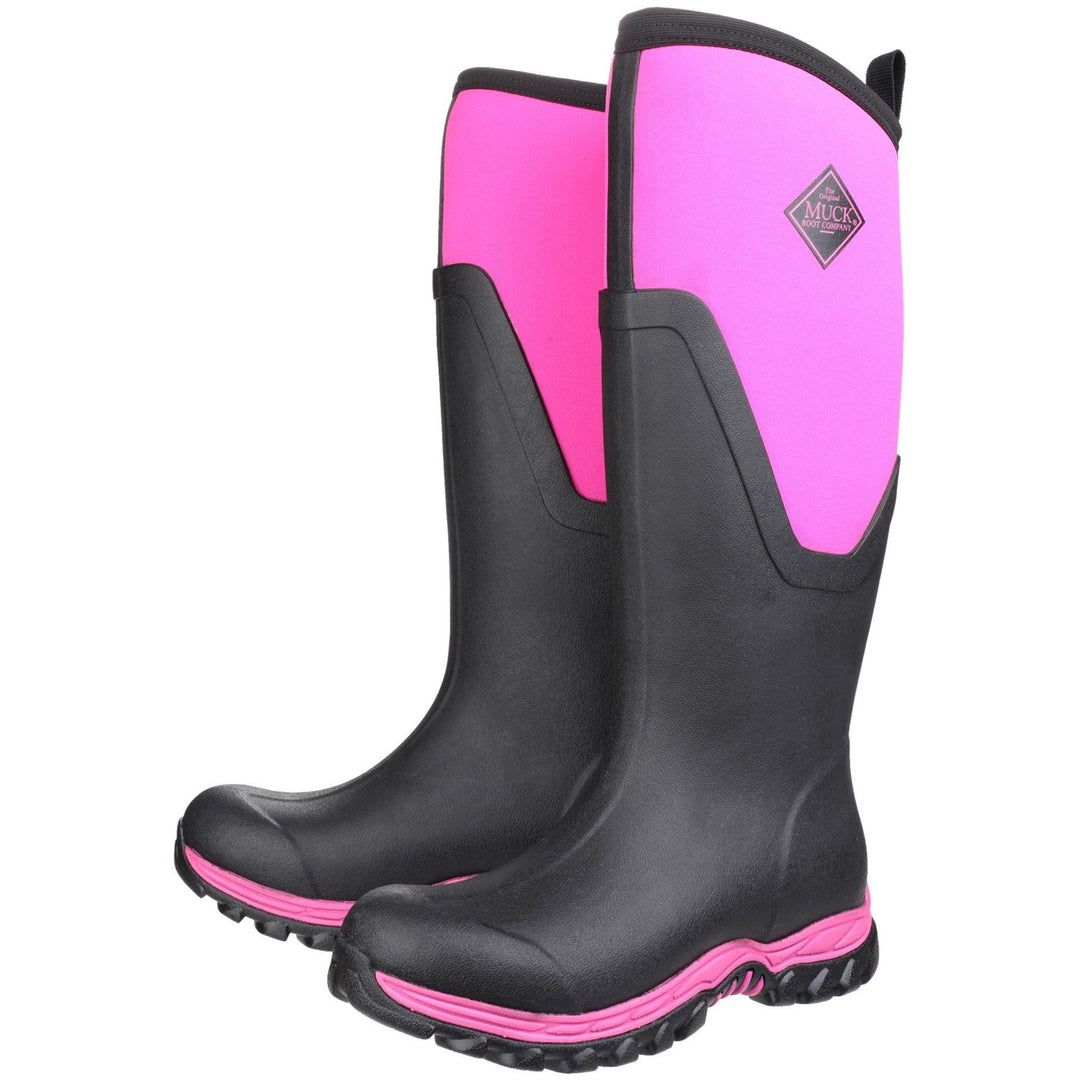 Muck Boots MB Arctic Sport II Tall Wellingtons Black Pink