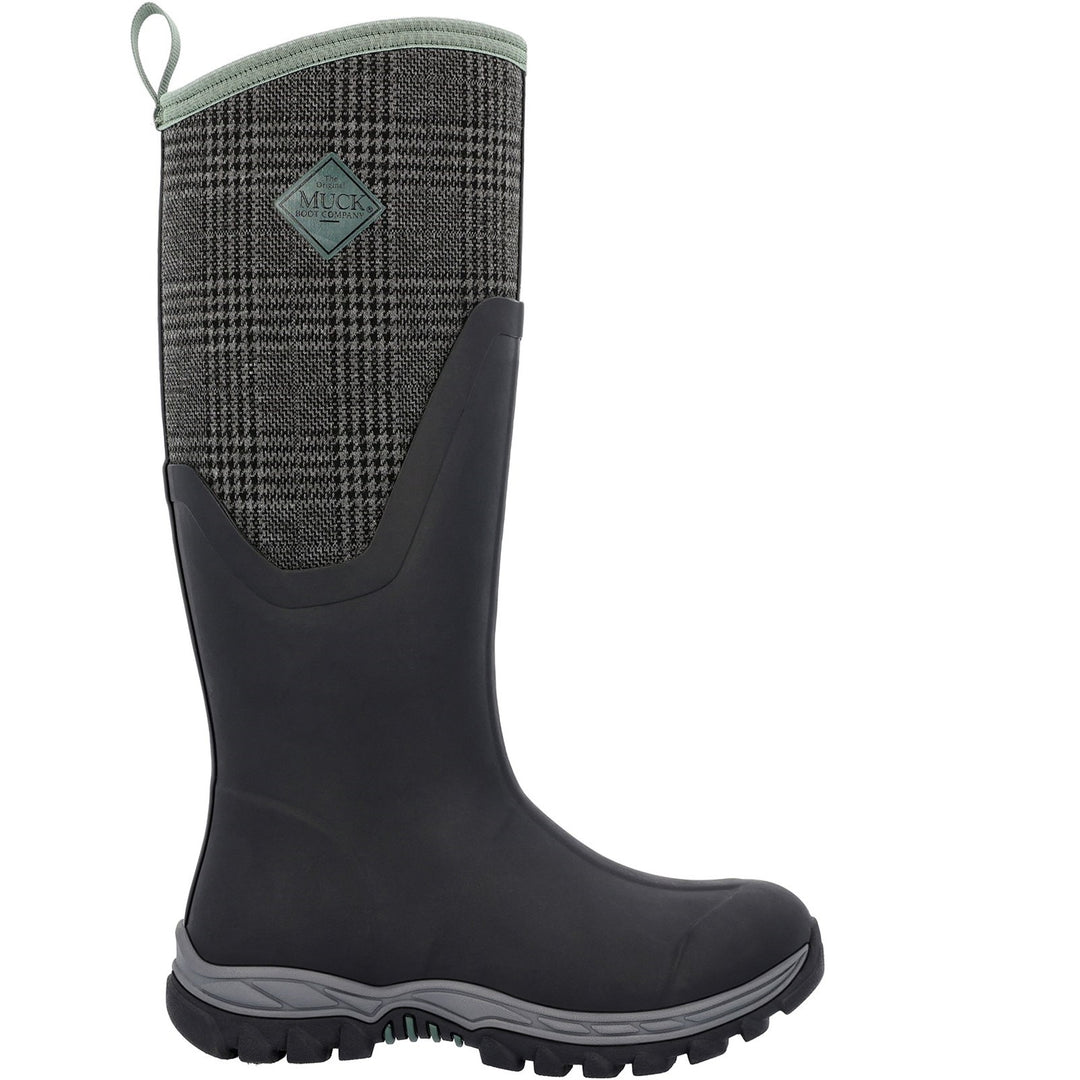 Muck Boots MB Arctic Sport II Tall Wellingtons Black Plaid