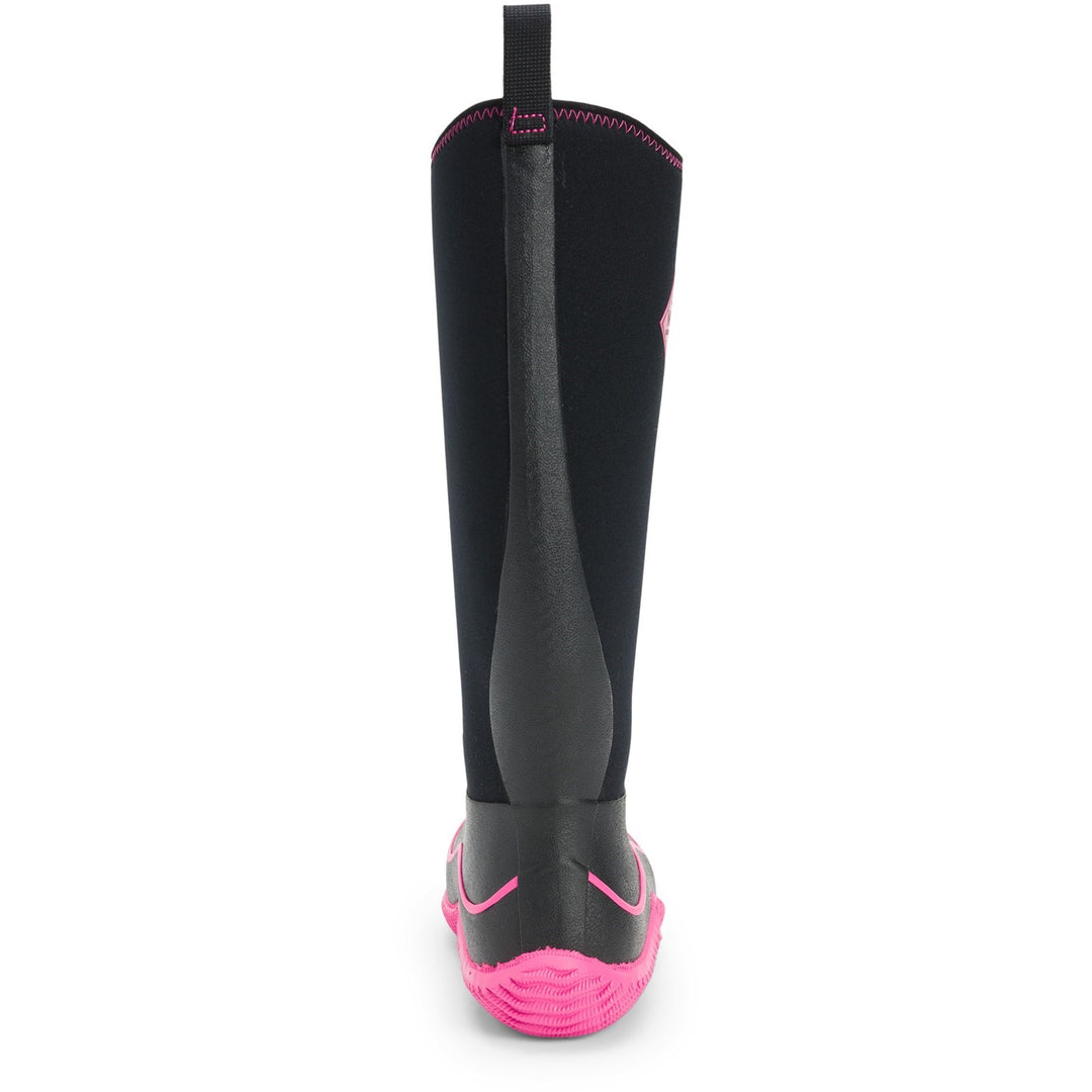 Muck Boots Hale Pull On Wellington Boot Black Pink