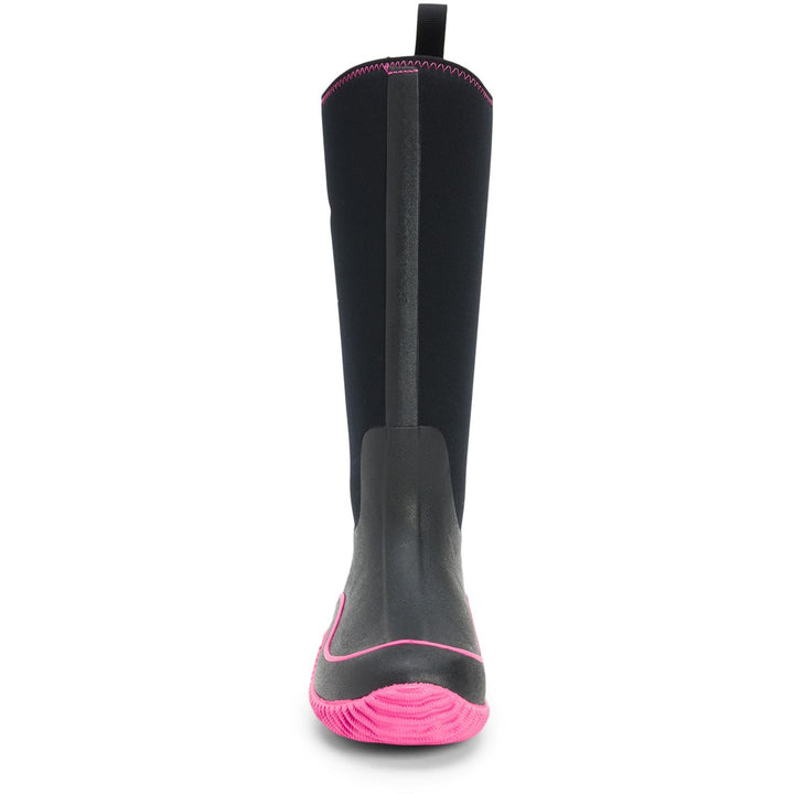 Muck Boots Hale Pull On Wellington Boot Black Pink