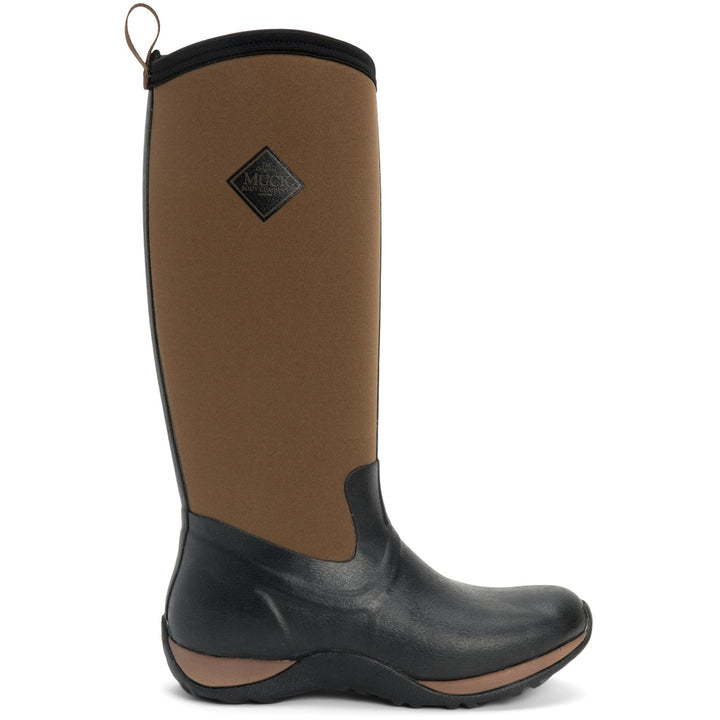 Muck Boots Arctic Adventure Pull On Wellington Boot Black Tan 3