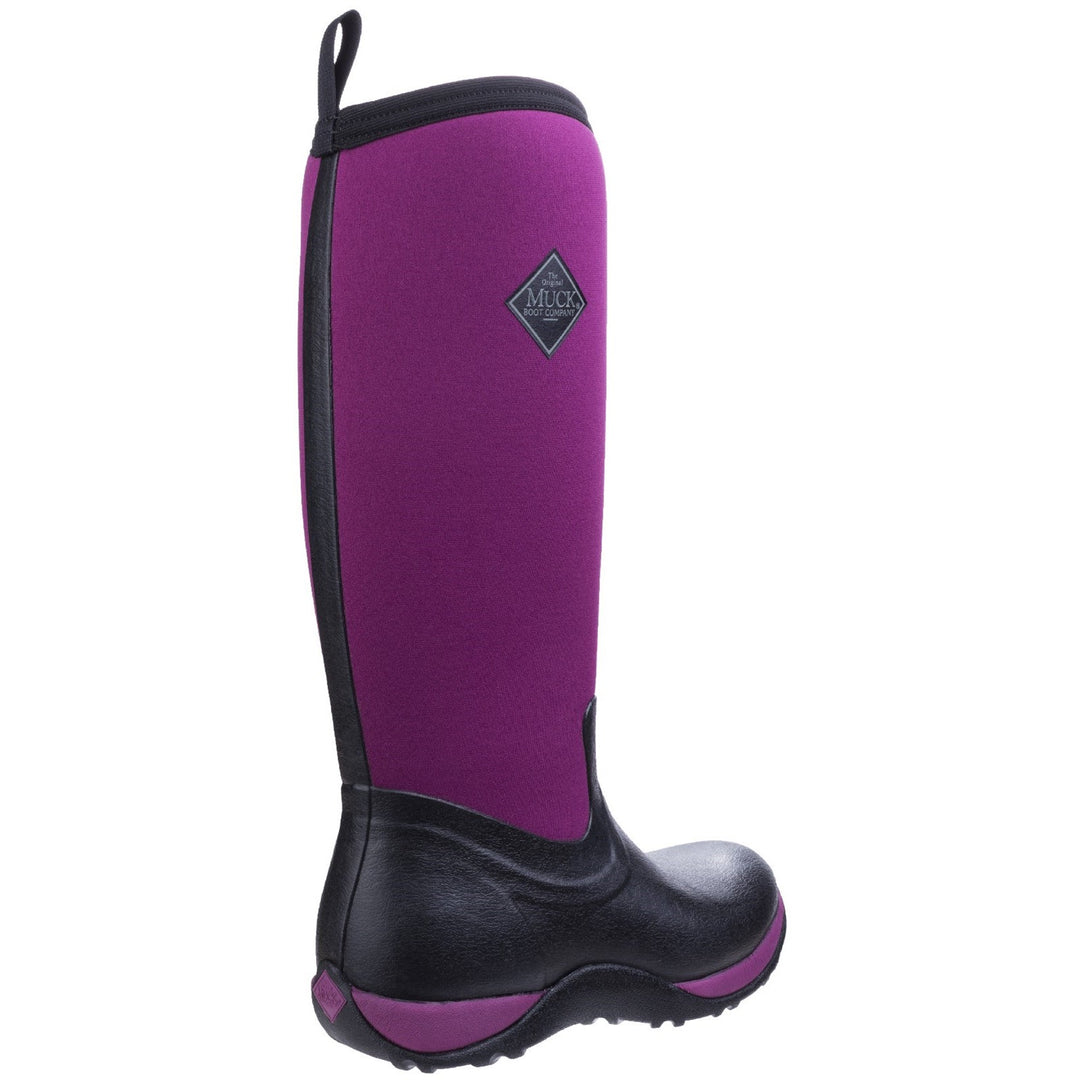 Muck Boots Arctic Adventure Pull On Wellington Boot Black Maroon 3