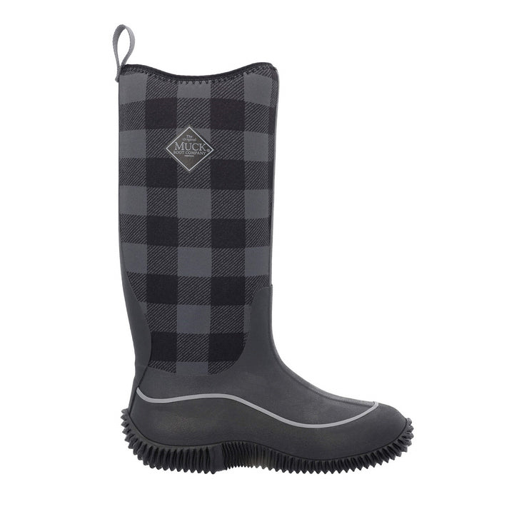 Muck Boots Hale Wellington Black Grey Plaid