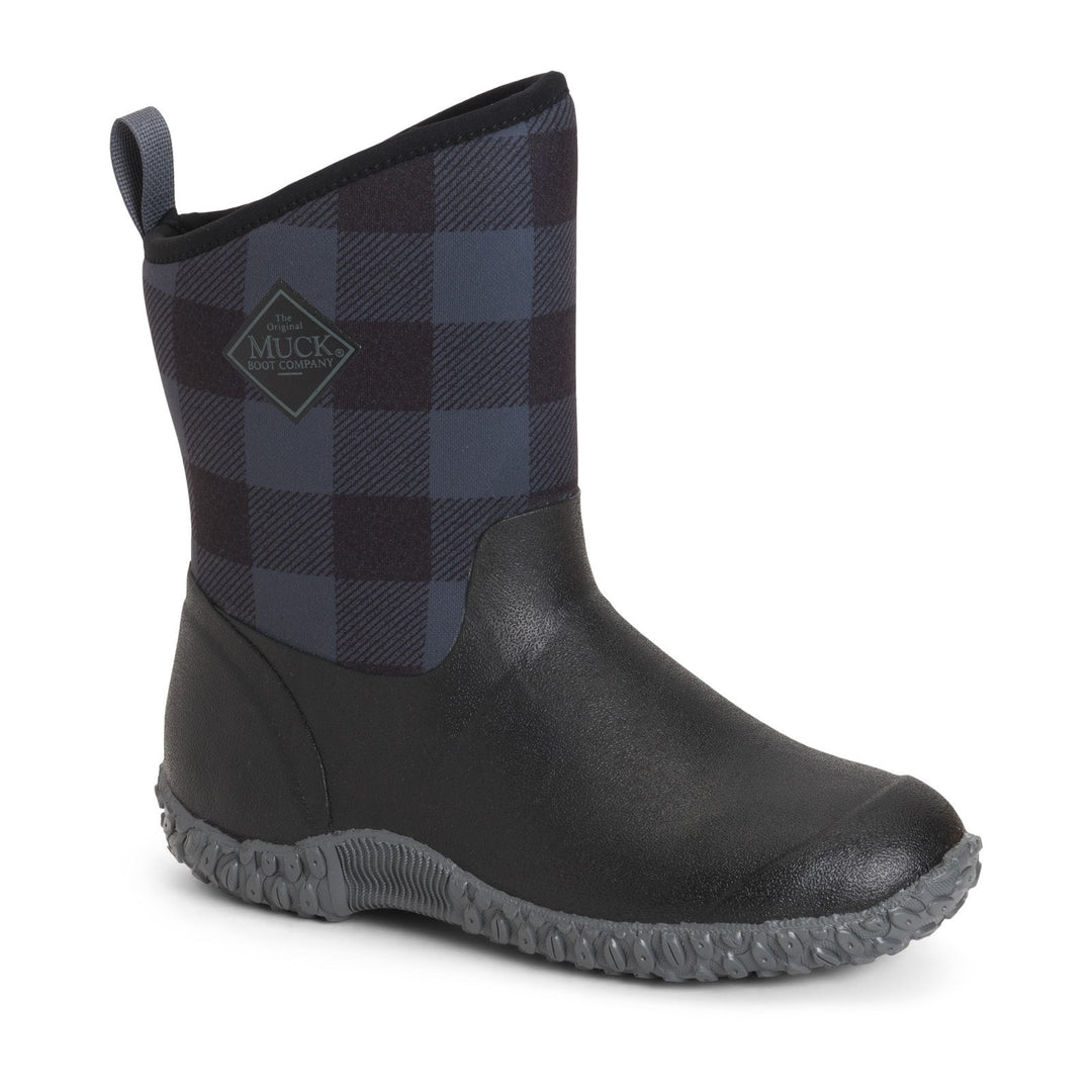 Muck Boots Muckster II Mid Wellington Black Grey Plaid 3