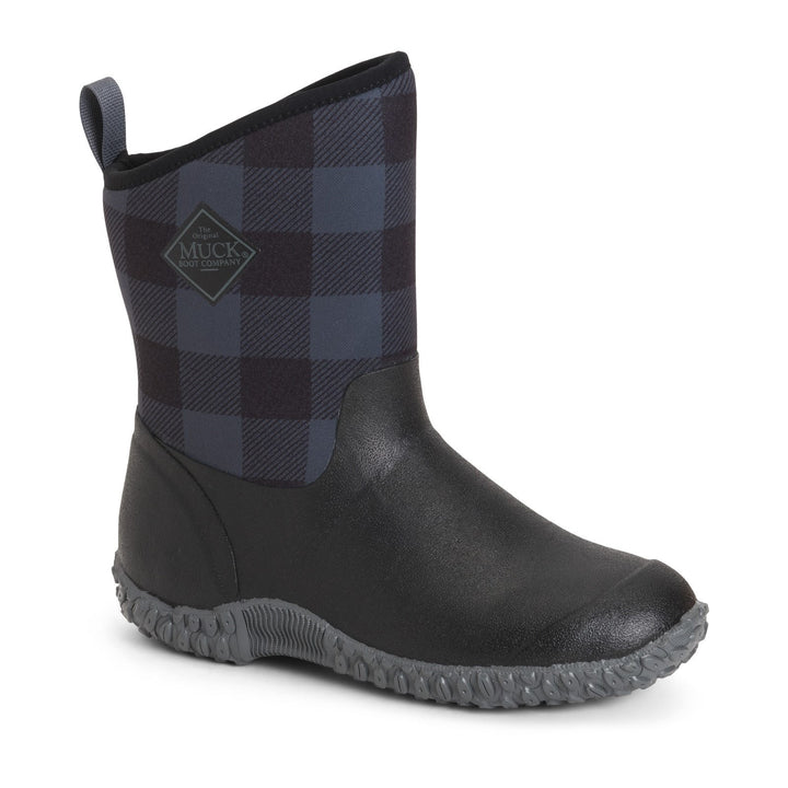 Muck Boots Muckster II Mid Wellington Black Grey Plaid