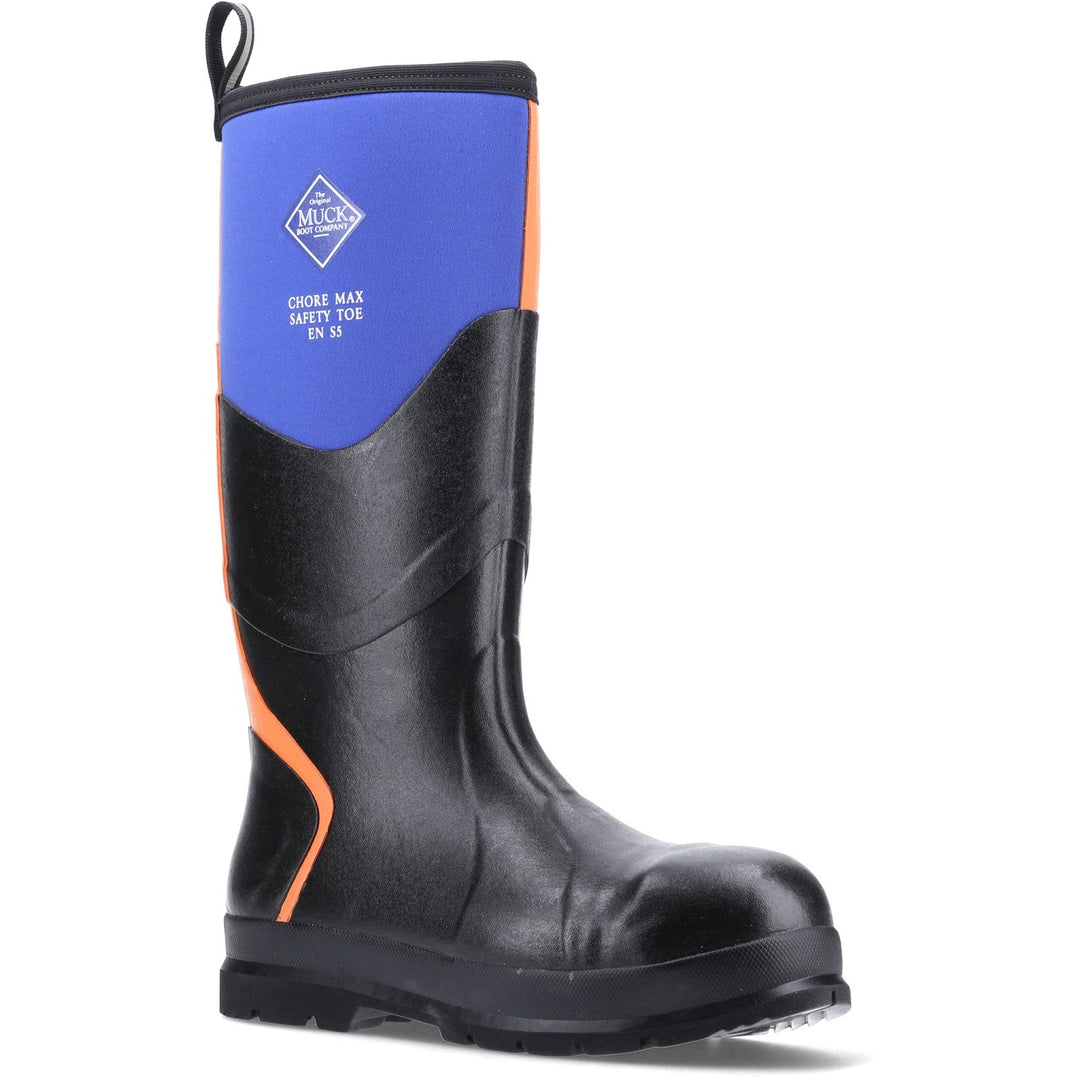 Muck Boots Chore Max S5 Safety Wellington Blue Orange