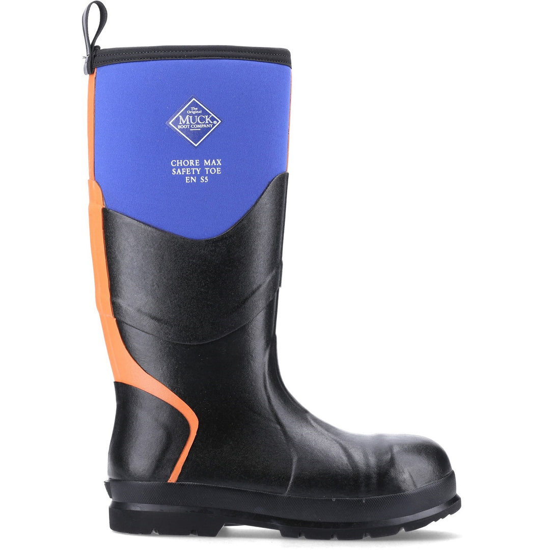 Muck Boots Chore Max S5 Safety Wellington Blue Orange