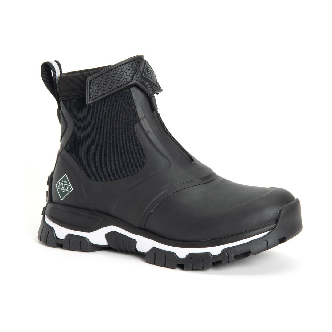 Muck Boots Apex Mid Zip Wellington Black White 3