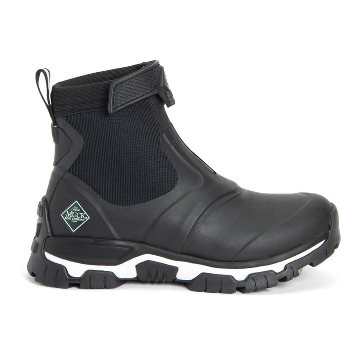 Muck Boots Apex Mid Zip Wellington Black White