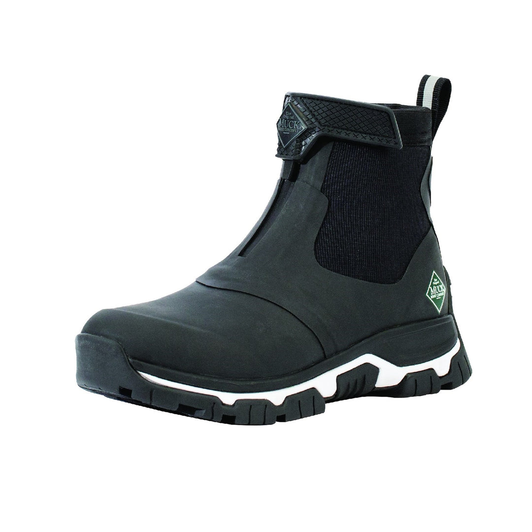 Muck Boots Apex Mid Zip Wellington Black White