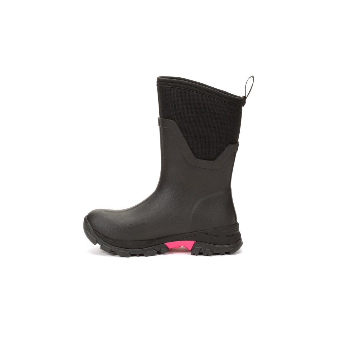 Muck Boots Arctic Ice Mid Wellingtons Black Hot Pink