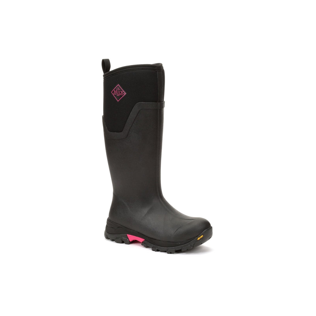 Muck Boots Arctic Ice Tall Wellingtons Black Hot Pink