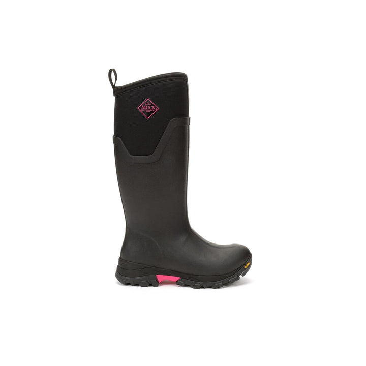 Muck Boots Arctic Ice Tall Wellingtons Black Hot Pink