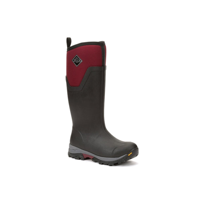 Muck Boots Arctic Ice Tall Wellingtons Black Maroon