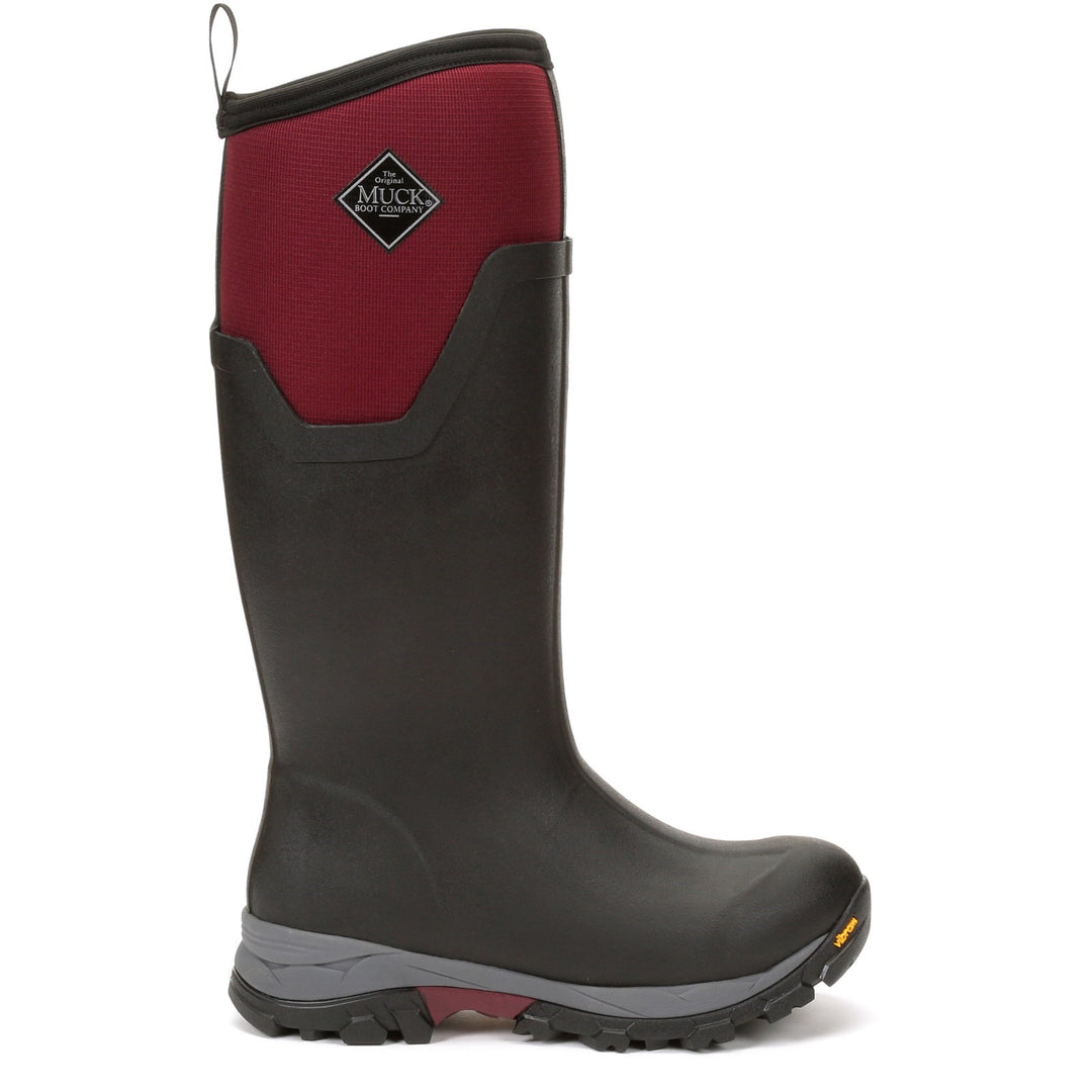 Muck Boots Arctic Ice Tall Wellingtons Black Maroon