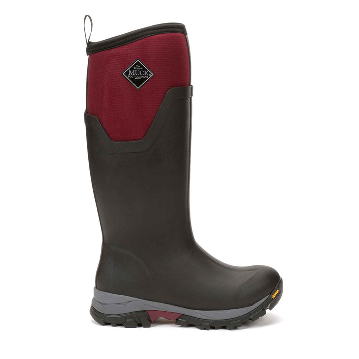 Muck Boots Arctic Ice Tall Wellingtons Black Maroon