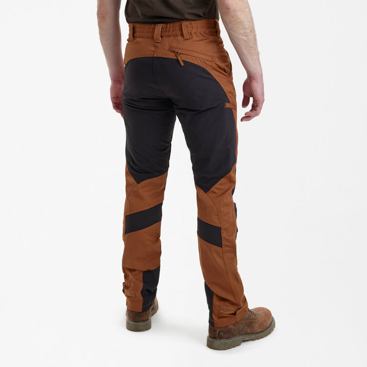 Deerhunter Rogaland Stretch Trousers with contrast Burnt Orange