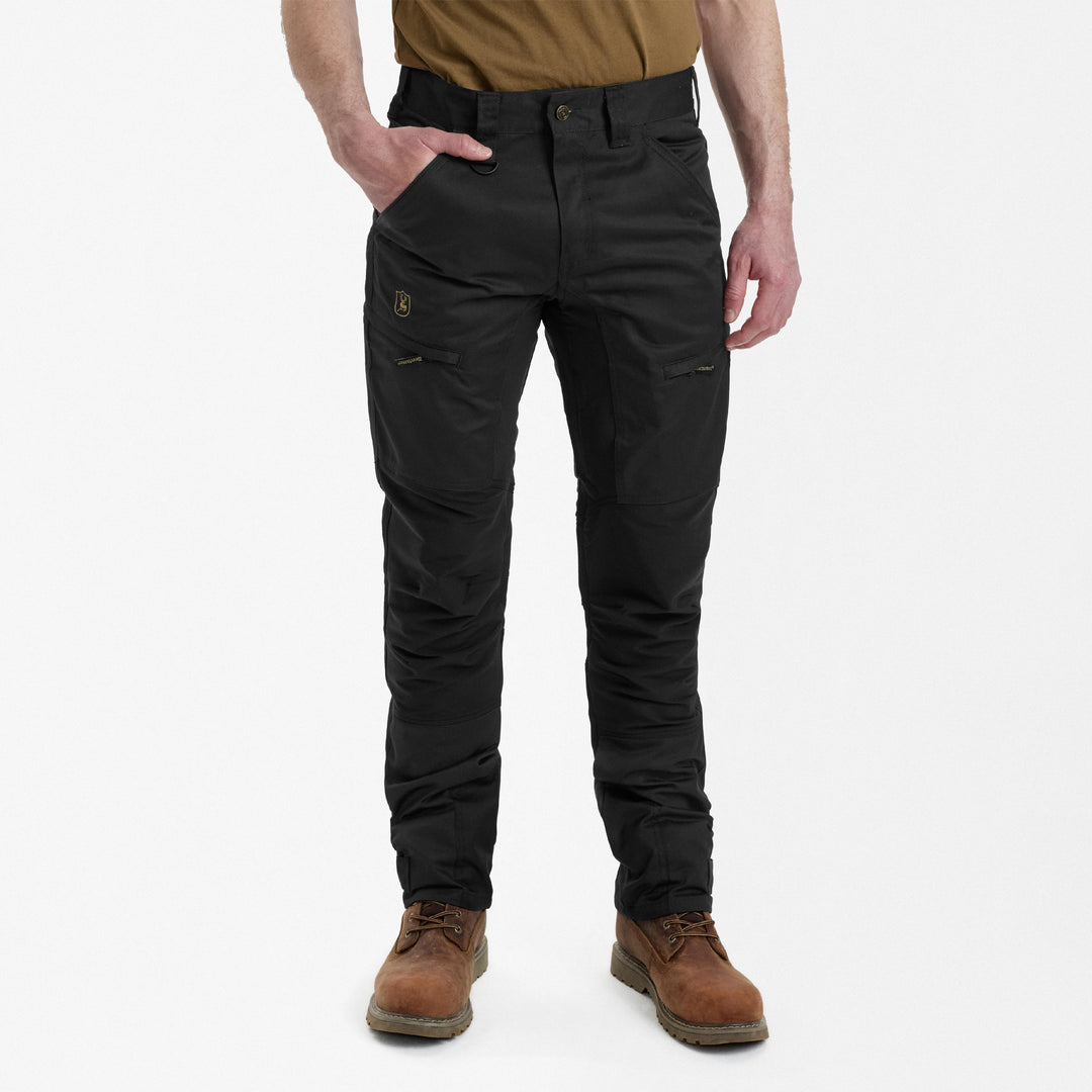 Deerhunter Rogaland Stretch Trousers with contrast Black