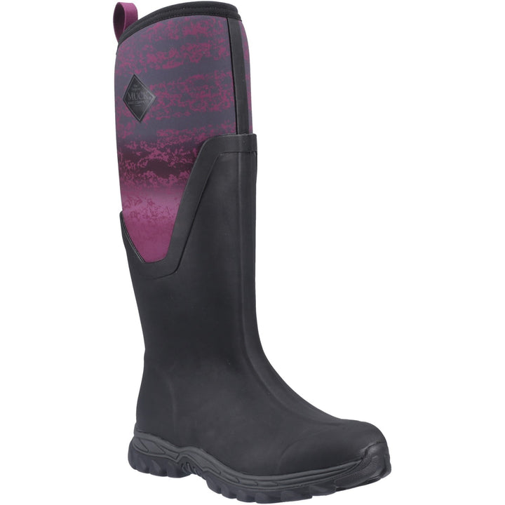 Muck Boots Arctic Sport II Tall Wellington Black Magenta Fade