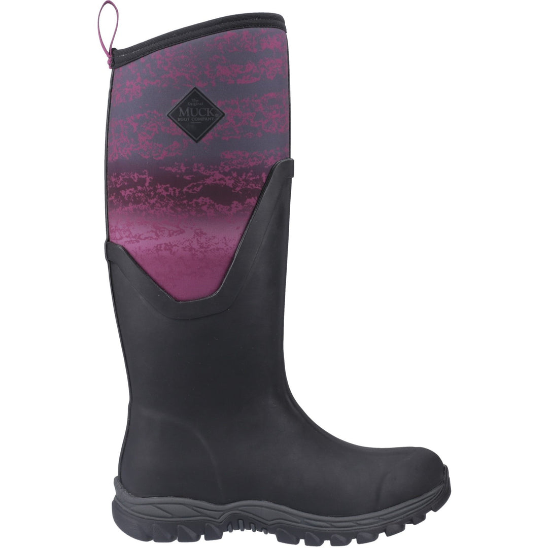 Muck Boots Arctic Sport II Tall Wellington Black Magenta Fade