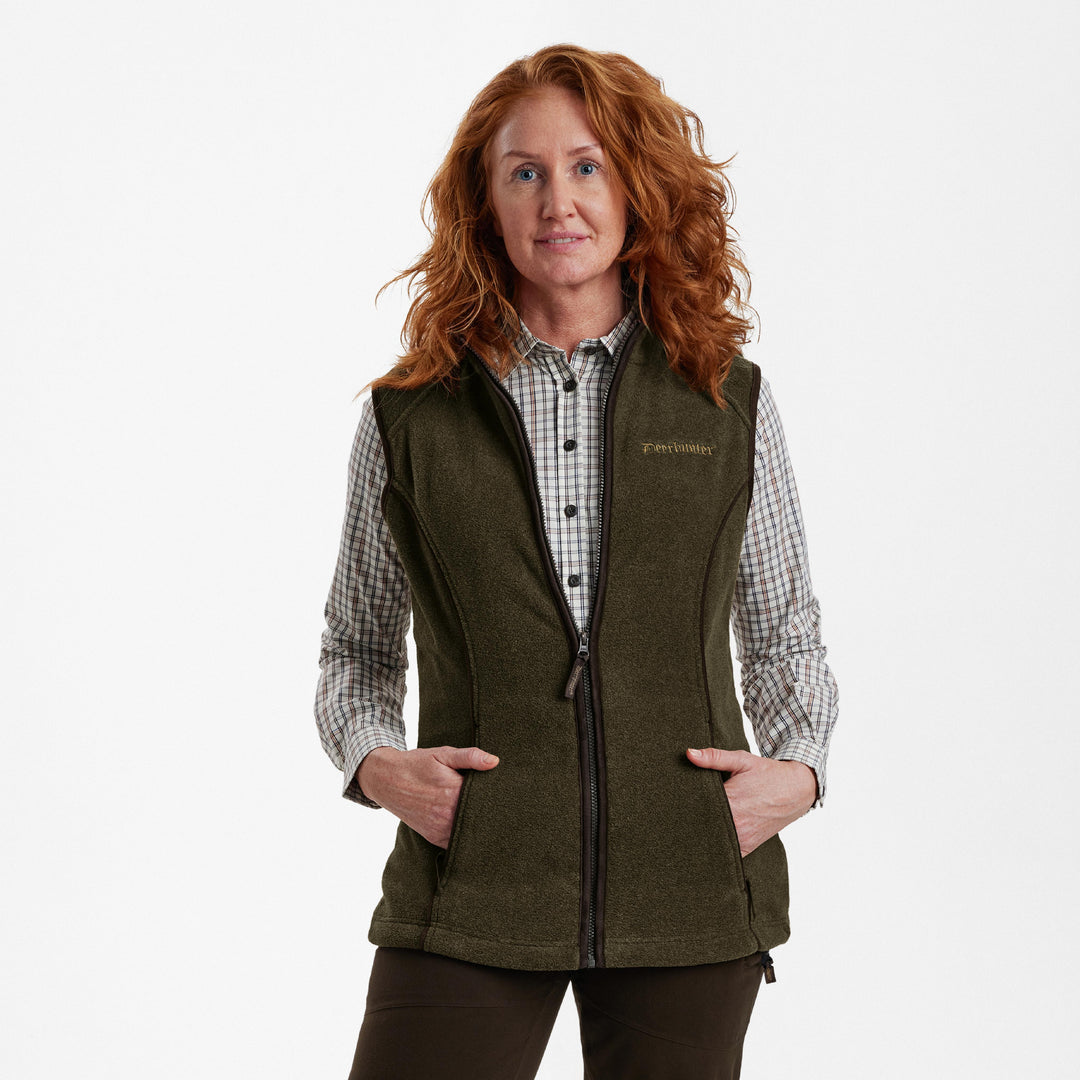 Deerhunter Lady Josephine Fleece Waistcoat Graphite Green