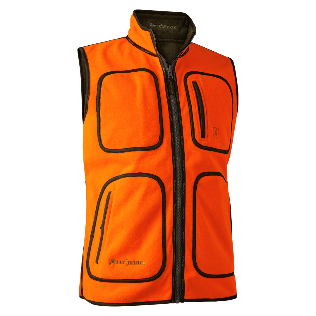 Deerhunter Gamekeeper Reversible Fleece Waistcoat Safety Orange