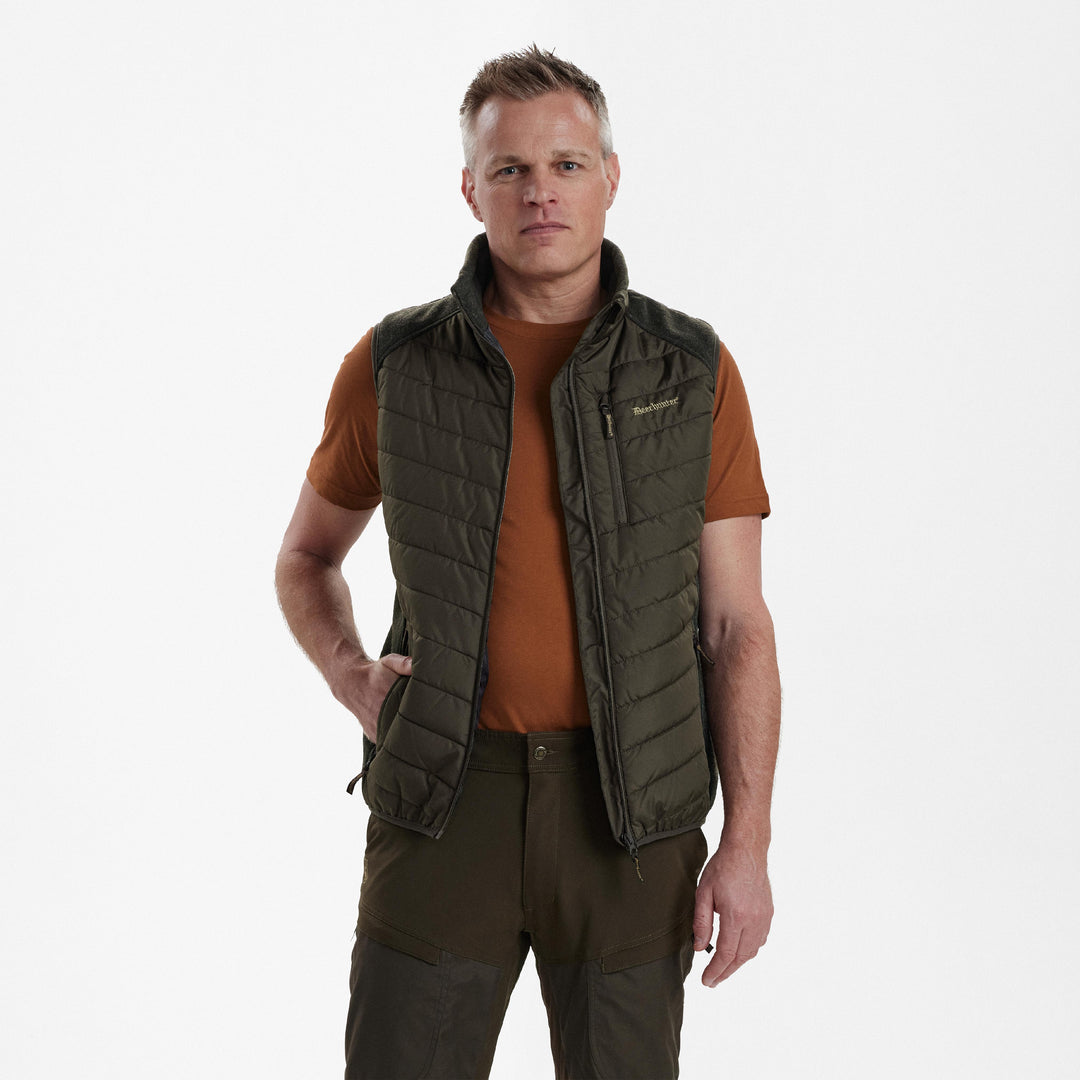 Deerhunter Moor Padded Waistcoat with knit Timber