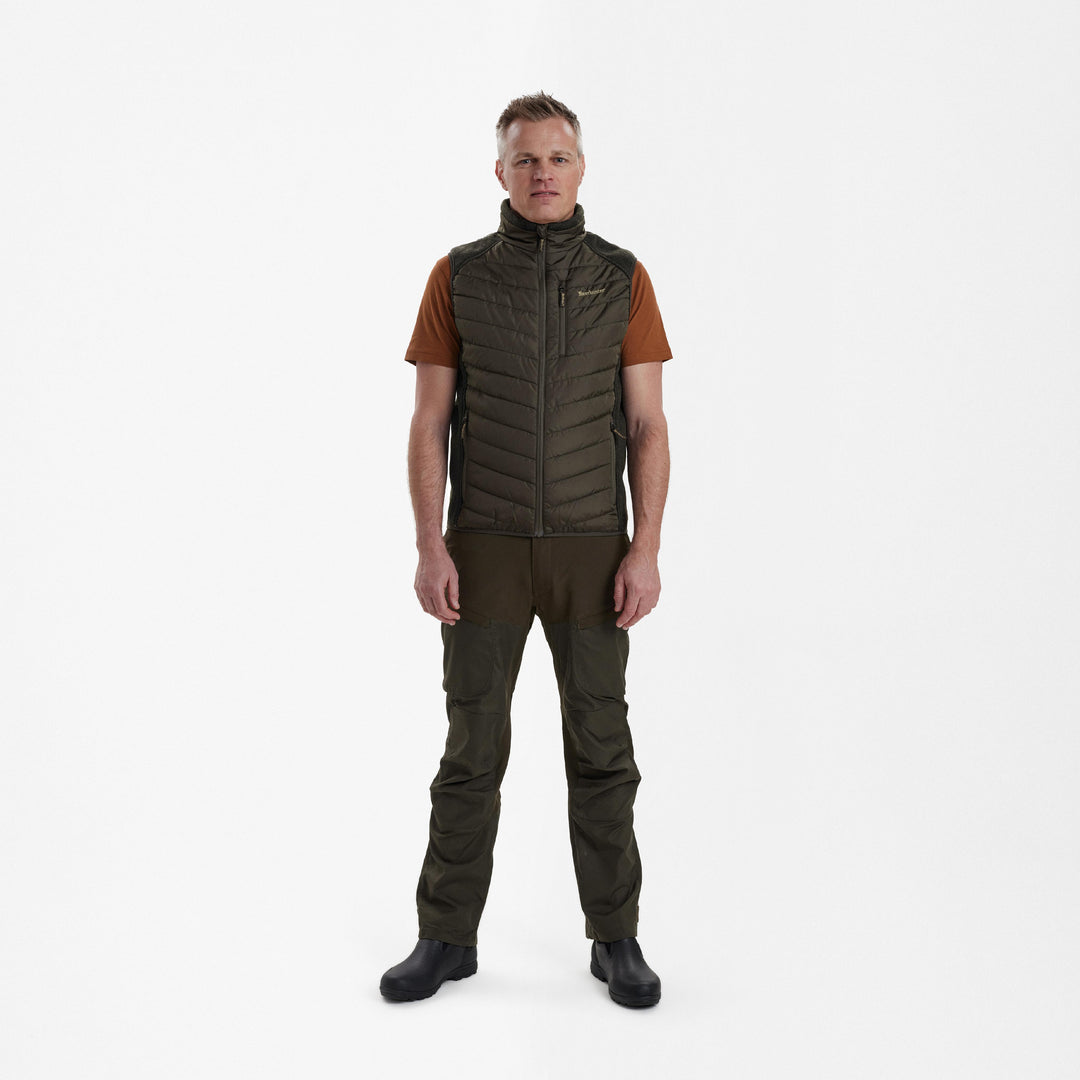 Deerhunter Moor Padded Waistcoat with knit Timber