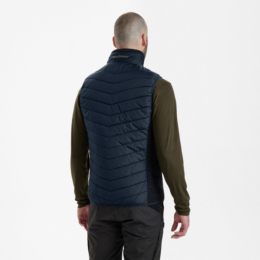 Deerhunter Moor Padded Waistcoat with knit Dark Blue