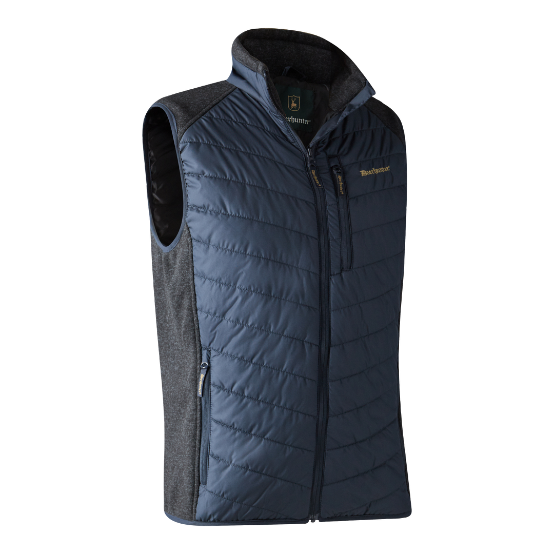 Deerhunter Moor Padded Waistcoat with knit Dark Blue