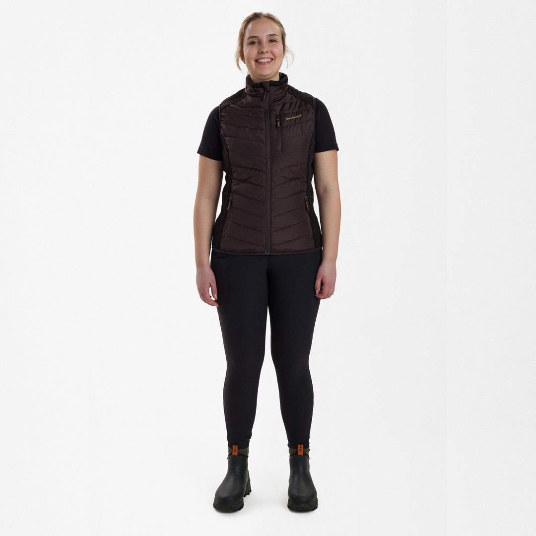 Deerhunter Lady Caroline Padded Waistcoat Dark Prune