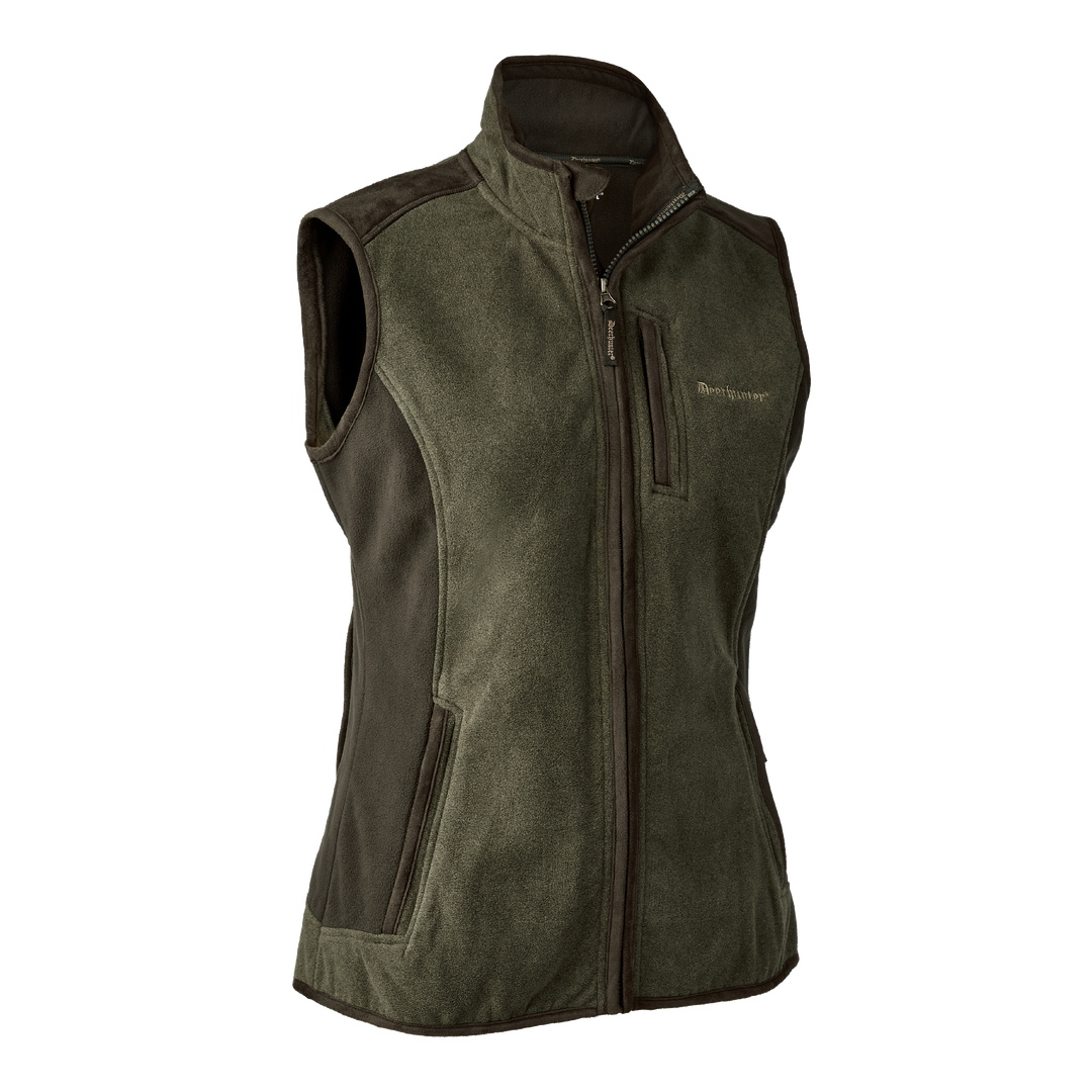 Deerhunter Lady Pam Bonded Fleece Waistcoat Graphite Green 36