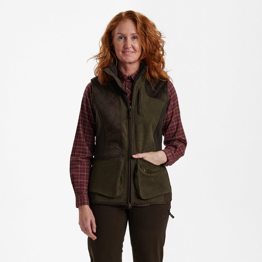 Deerhunter Lady Pam Shooting Waistcoat Graphite Green