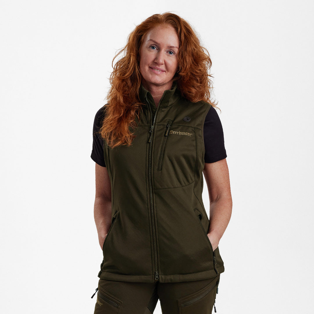 Deerhunter Lady Excape Softshell Waistcoat Art Green 36