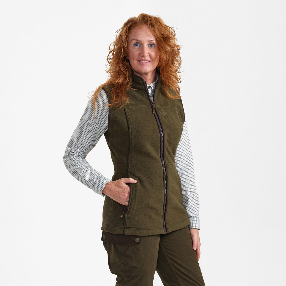 Deerhunter Lady Eagle Fleece Waistcoat Tarmac Green