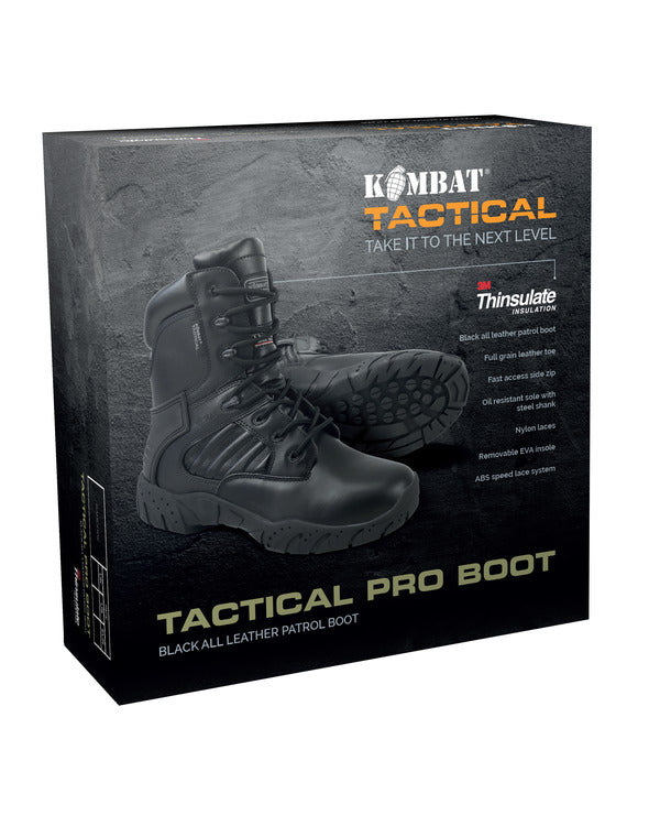 Kombat UK Tactical Pro Boot - Black - All Leather