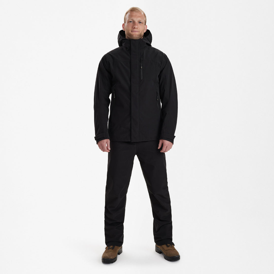 Deerhunter Sarek Shell Jacket with hood Black