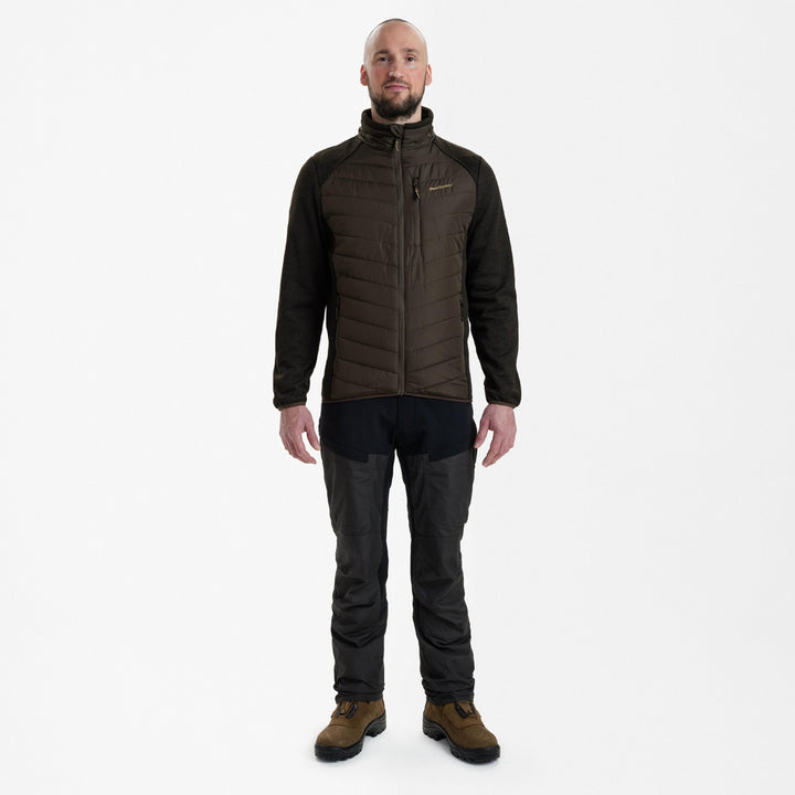 Deerhunter Moor Padded Jacket with knit Brown Leaf