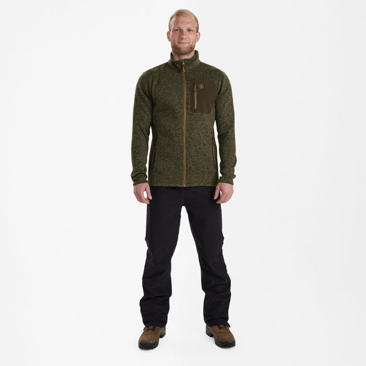 Deerhunter Sarek Knitted Jacket Olive Night melange