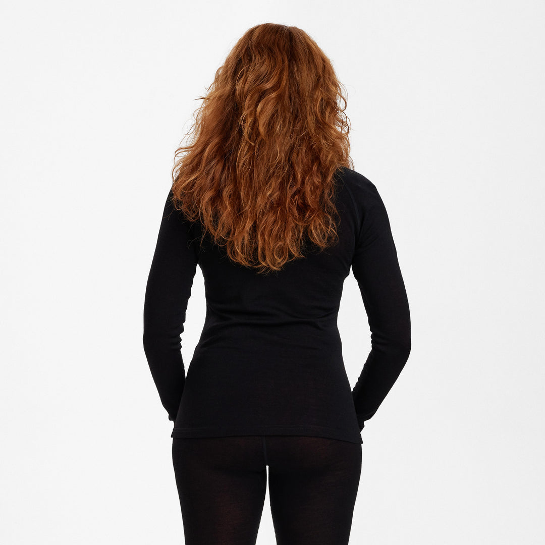 Deerhunter Lady Quinn Merino ½-Zip Undershirt Black Oak