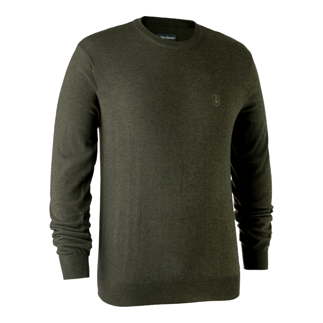 Deerhunter Kingston Knit with O-neck Green Melange