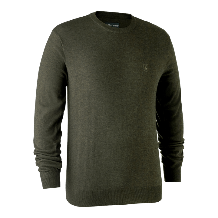 Deerhunter Kingston Knit with O-neck Green Melange