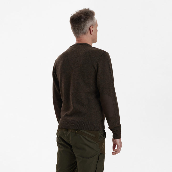 Deerhunter Kingston Knit with O-neck Dark Elm