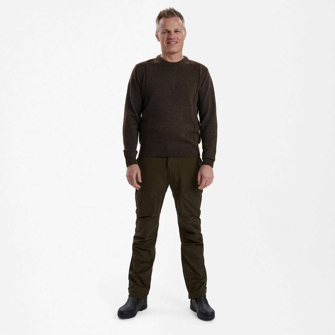 Deerhunter Kingston Knit with O-neck Dark Elm 2XL